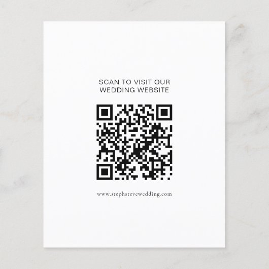 Budget Photo Overlay QR Weddenschap Save the Date (Achterkant)