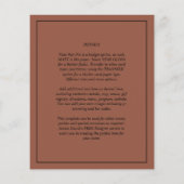 BUDGET Photo Overlay Terracotta Wedding Invite (Achterkant)