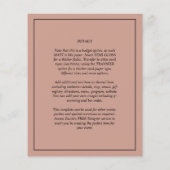 BUDGET Photo Overlay Terracotta WEDDING Invite (Achterkant)