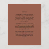 BUDGET Photo Overlay Terracotta Wedding Invite Fl Flyer (Achterkant)