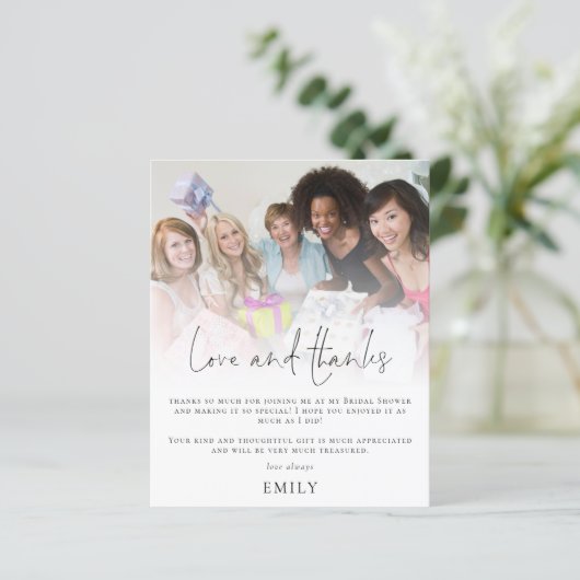 Budget Photo Overlay Vrijgezellenfeest Love Bedank (Staand voorkant)