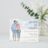 Budget Photo Overlay Wedding Horizontal Invite (Staand voorkant)