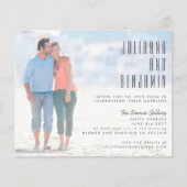 Budget Photo Overlay Wedding Horizontal Invite (Voorkant)