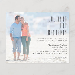 Budget Photo Overlay Wedding Horizontal Invite