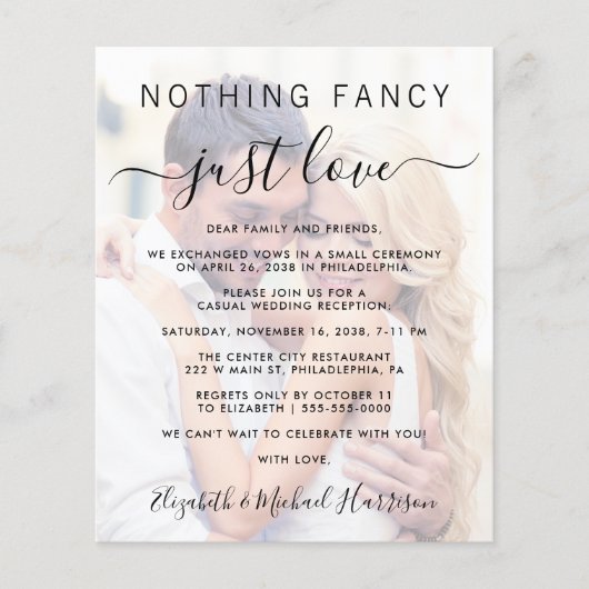 Budget Photo Overlay Wedding Reception (Voorkant)