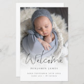 Budget Photo Overlay Welkomstaankondiging (Voorkant / Achterkant)