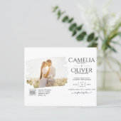 BUDGET PHOTO QR CODE Weddenschap nodigt RSVP - det (Staand voorkant)