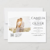 BUDGET PHOTO QR CODE Weddenschap nodigt RSVP - det (Voorkant)