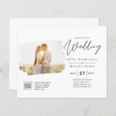 BUDGET PHOTO QR CODE Weddenschap nodigt RSVP - det (Voorkant / Achterkant)