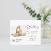 BUDGET PHOTO QR CODE Weddenschap nodigt RSVP - det (Staand voorkant)