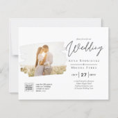 BUDGET PHOTO QR CODE Weddenschap nodigt RSVP - det (Voorkant)