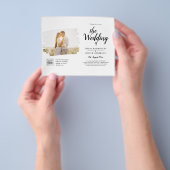 BUDGET PHOTO QR CODE Weddenschap nodigt RSVP - det Flyer (Hand)