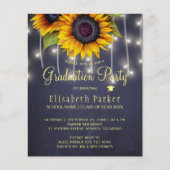 Budget PHOTO Rustic graduation Party Uitnodiging (Voorkant)