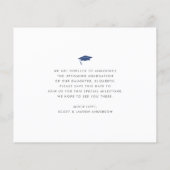 Budget Photo Save Date Afstuderen Navy Invitation (Achterkant)