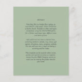 BUDGET Photo Save Dates - Monochrome Sage Green Flyer (Achterkant)