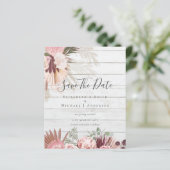 BUDGET PHOTO SAVE DATES - Pampas Grass Burgundy (Staand voorkant)