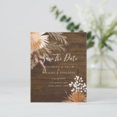 BUDGET Photo Save Dates PAMPAS Grass Terracotta (Staand voorkant)