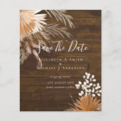 BUDGET Photo Save Dates PAMPAS Grass Terracotta (Voorkant)