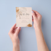 BUDGET Photo Save Dates PAMPAS Grass Terracotta Flyer (Hand)