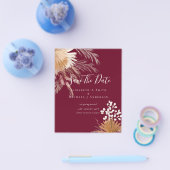 BUDGET Photo Save Dates PAMPAS Grass Terracotta Flyer (Enkel)