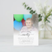 Budget Photo Script 90th Birthday Party Invitation (Staand voorkant)