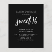 Budget Photo Sweet 16 Birthday Party Invitation (Achterkant)