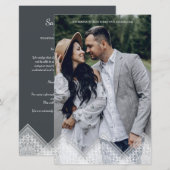 Budget Photo Trendy Lace Effect Whimsical Script (Voorkant / Achterkant)