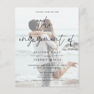 Budget Photo Verloving Invitation Flyer