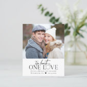 Budget Photo Verloving kondiging One Love (Staand voorkant)