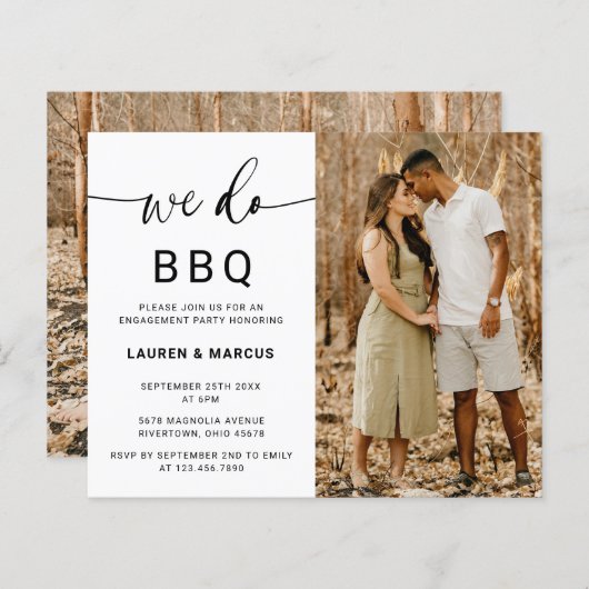 Budget Photo We Do BBQ Script Engagement Party (Voorkant / Achterkant)