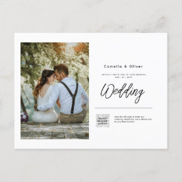 Budget Photo Weddenschap Klassieke White Briefkaart