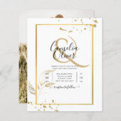 Budget Photo Weddenschap Klassieke White GOLD (Voorkant / Achterkant)