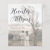 Budget Photo Wedding Invitation Flyer (Voorkant)