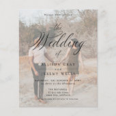 Budget Photo Wedding Invitation Flyer (Voorkant)