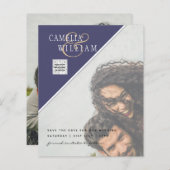 Budget Photo Wedding Invitation Mixed Colors (Voorkant / Achterkant)