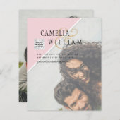 Budget Photo Wedding Invitation Mixed Colors (Voorkant / Achterkant)