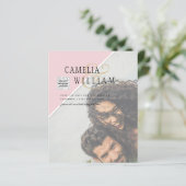 Budget Photo Wedding Invitation Mixed Colors (Staand voorkant)