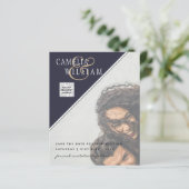 Budget Photo Wedding Invitation Mixed Colors (Staand voorkant)