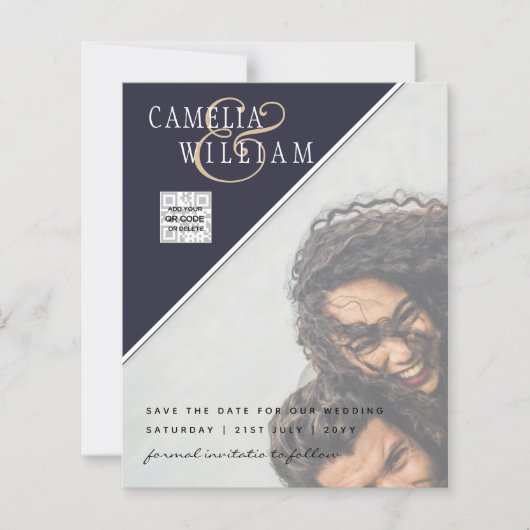 Budget Photo Wedding Invitation Mixed Colors (Voorkant)