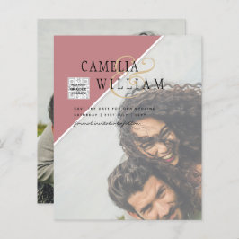 Budget Photo Wedding Invitation Mixed Colors