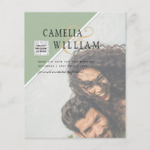 Budget Photo Wedding Invitation Mixed Colors