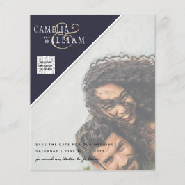 Budget Photo Wedding Invitation Mixed Colors Flyer
