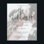 Budget Photo Wedding Invitation Simple Elegant Flyer<br><div class="desc">Budget Photo Wedding Invitation Simple Elegant</div>