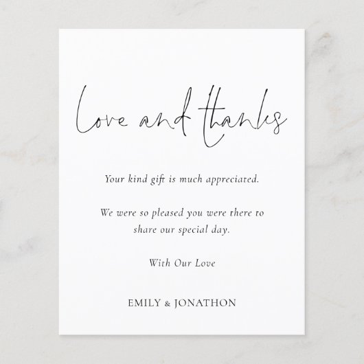 Budget Photo Wedding Love and Bedankt Script (Voorkant)