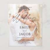 Budget Photo Wedding Modern Script Typografie Flyer (Voorkant)