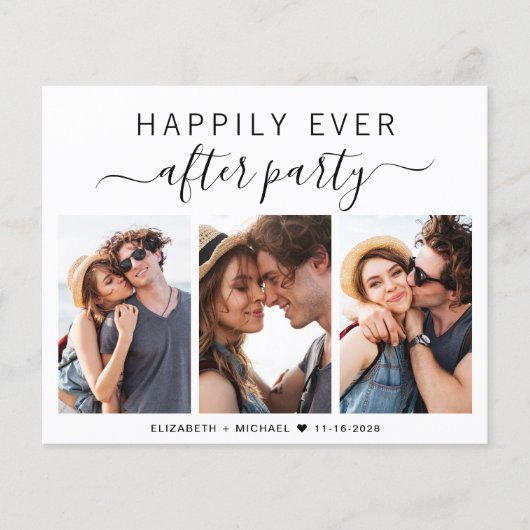 Budget Photo Wedding Reception Invitation (Voorkant)