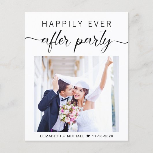 Budget Photo Wedding Reception Invitation (Voorkant)