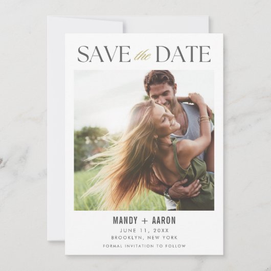 Budget Photo Wedding Save the Date (Voorkant)