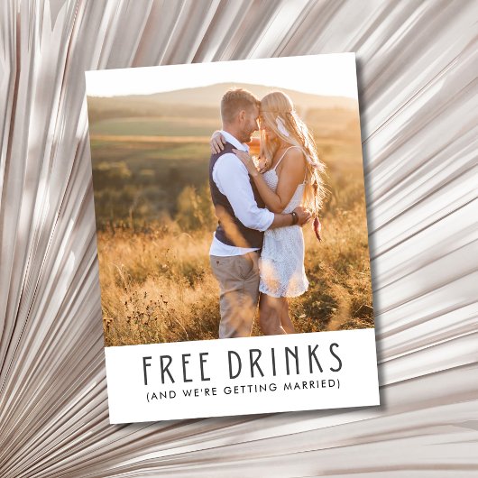 Budget Photo Wedding Save the Date Aankondigingskaart