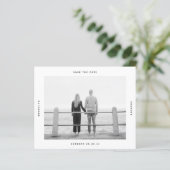 BUDGET Photo Wedding Save the Date Kaart (Staand voorkant)